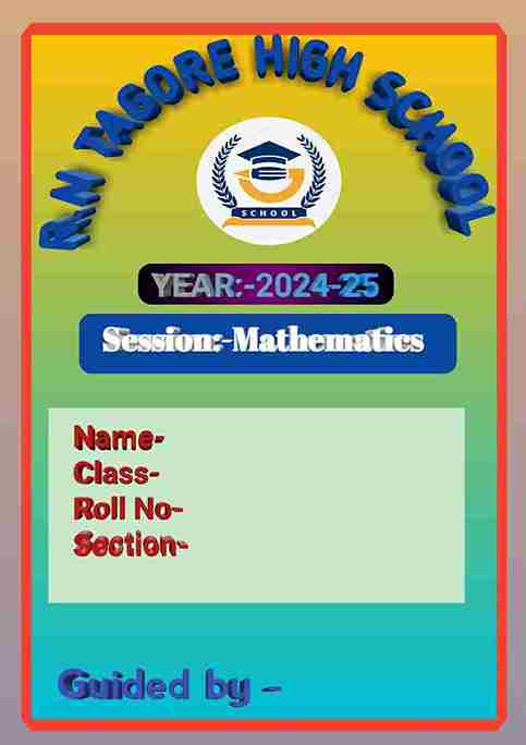 Mathematics assignment front page design