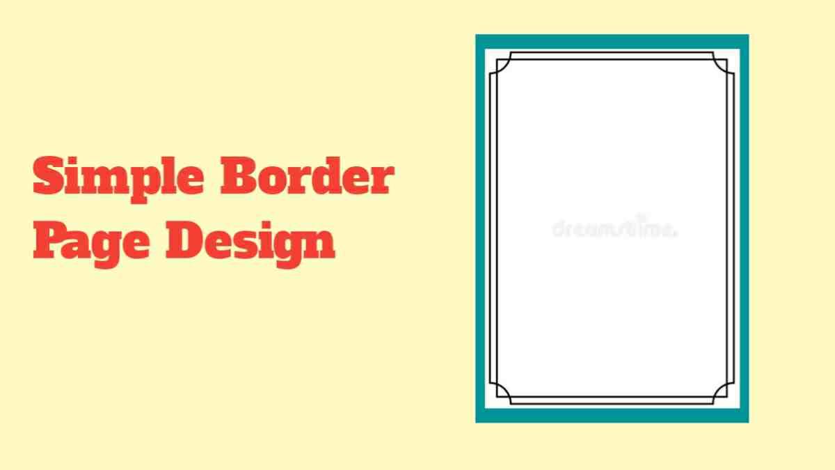 [Download] Simple Border Page Design for Project